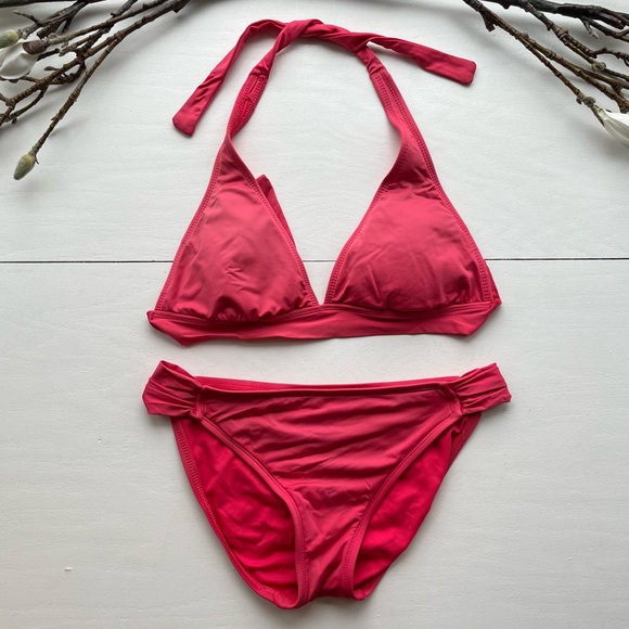 Mossimo Target Hot Pink Bikini L/S - Picture 1 of 10